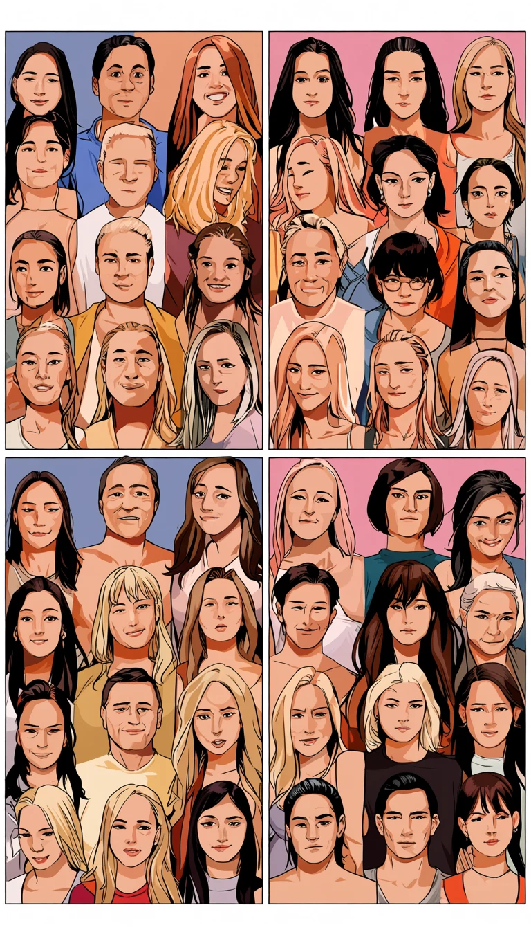 an adult woman age 36 and her adult partner drawn in a branching two-column comic layout, two parallel explicit outcomes mirrored panel for panel, adult hentai comic page